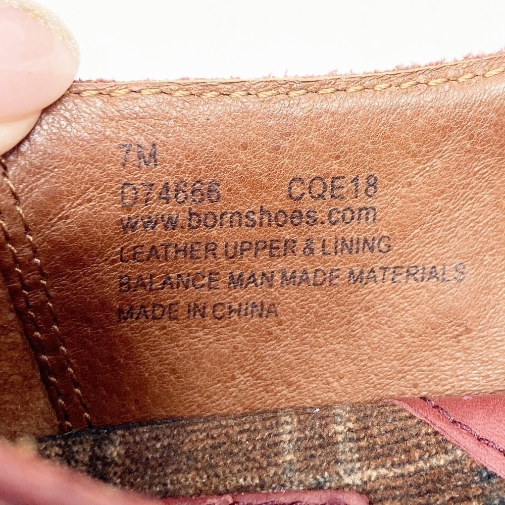 BORN | Red Leather Serba Slip-ons Women's 7 - Picture 10 of 12